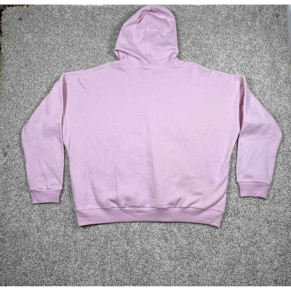 Adidas Floral Logo Hoodie 2XL Pink Fleece Pullover Sweatshirt NWT - Picture 5 of 8